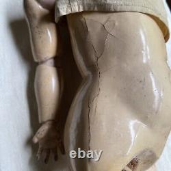 Antique Simon & Halbig 21 Bisque/Compo Doll For Parts Made In Germany 540