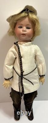 Antique Swaine & Co Dip 4 Boy Doll Jointed Body Closed Mouth Character Doll 16