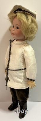 Antique Swaine & Co Dip 4 Boy Doll Jointed Body Closed Mouth Character Doll 16