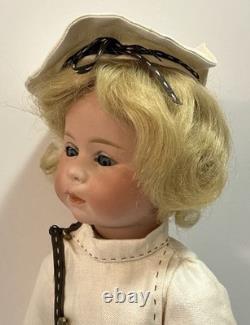 Antique Swaine & Co Dip 4 Boy Doll Jointed Body Closed Mouth Character Doll 16