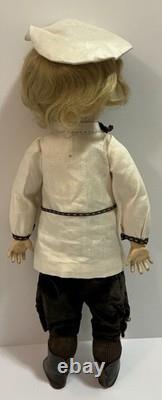 Antique Swaine & Co Dip 4 Boy Doll Jointed Body Closed Mouth Character Doll 16