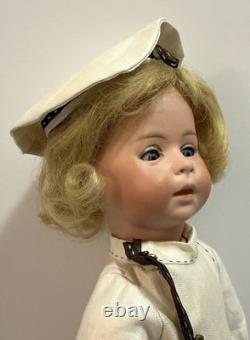 Antique Swaine & Co Dip 4 Boy Doll Jointed Body Closed Mouth Character Doll 16