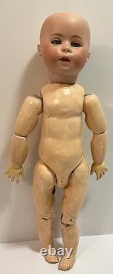 Antique Swaine & Co Dip 4 Boy Doll Jointed Body Closed Mouth Character Doll 16