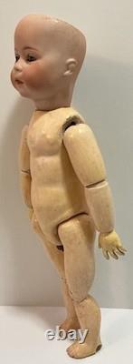 Antique Swaine & Co Dip 4 Boy Doll Jointed Body Closed Mouth Character Doll 16
