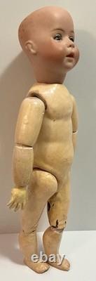 Antique Swaine & Co Dip 4 Boy Doll Jointed Body Closed Mouth Character Doll 16
