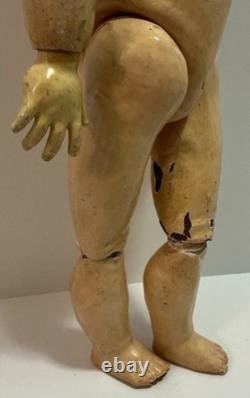 Antique Swaine & Co Dip 4 Boy Doll Jointed Body Closed Mouth Character Doll 16