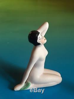 Antique/VTG HERTWIG Bathing Beauty Doll Naughty Nude Flapper Porcelain Bisque