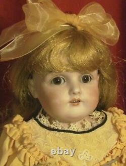 Antique Very Old Kestner Porcelain Bisque & Leather Germany 154 Signed Doll 20