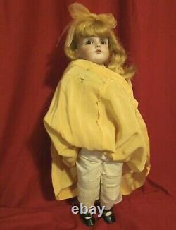 Antique Very Old Kestner Porcelain Bisque & Leather Germany 154 Signed Doll 20