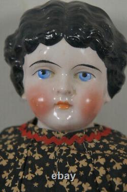Antique Victorian Era Kling 189-6 China Head Girl Doll Germany Leather Body 18