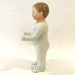 Antique Victorian Period German Frozen Charlie 10.5 Porcelain Doll
