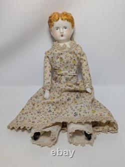 Antique Victorian Porcelain Doll With Original Clothes