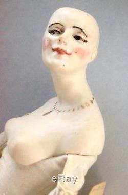 Antique Vintage 16 Hand Made/Painted Bisque Cloth Doll'Mistinguette