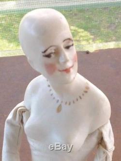 Antique Vintage 16 Hand Made/Painted Bisque Cloth Doll'Mistinguette