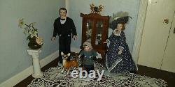 Antique Vintage Bisque porcelain dolls and miniatures for dollhouse all included