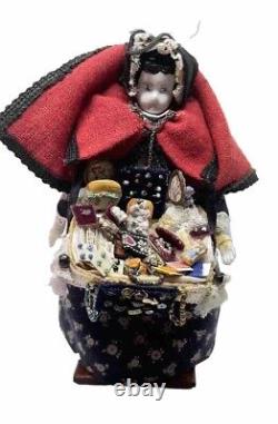 Antique/Vintage China Head 7 Peddler Doll