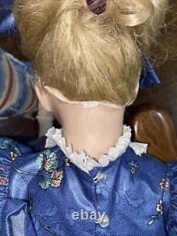Antique Vintage Doll Porcelain Limbs Chest Face Blue Eyes VS Repro Doll