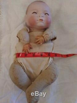 Antique Vintage German Grace S. Putnam Bye Lo Baby Doll Bisque Porcelain