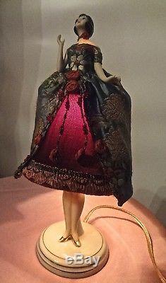 Antique Vintage LAMP Standing Pedestal Legs Porcelain Arms Away Half Doll