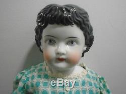 Antique Vintage Porcelain China Head Doll Large 24
