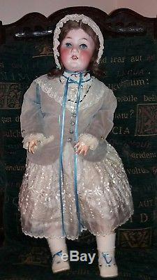 Antique Vintage Porcelain Heubach Doppelsdorf 250.3 1/2 23 Doll Velvet Jacket