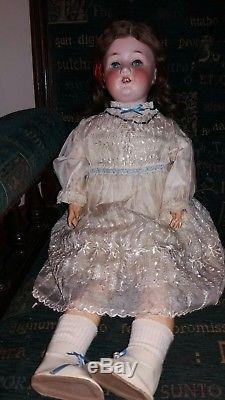 Antique Vintage Porcelain Heubach Doppelsdorf 250.3 1/2 23 Doll Velvet Jacket