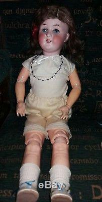 Antique Vintage Porcelain Heubach Doppelsdorf 250.3 1/2 23 Doll Velvet Jacket