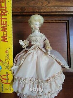 Antique Vintage Victorian 7 Dollhouse German Bisque Doll, Ornate & Beautiful