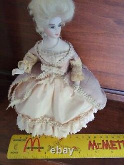 Antique Vintage Victorian 7 Dollhouse German Bisque Doll, Ornate & Beautiful