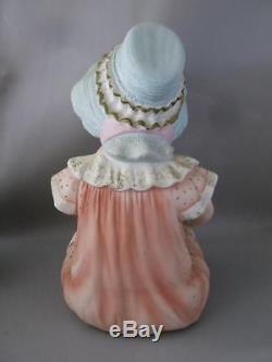 Antique Vtg Large German Piano Baby Boy & Girl Doll Porcelain Statue Figurine