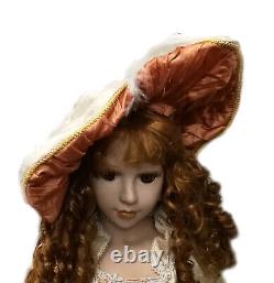 Antique doll porcelain bisque head rare vintage epoque venetian silk dress ooak