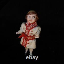 Antique dollhouse doll all bisque character type high quality c 1920 googly eyes