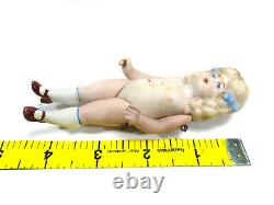 Antique german bisque porcelain dollhouse doll, Limbach, 4.4, miniature doll
