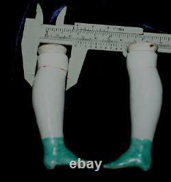 Antique large glazed china porcelain doll legs for china doll 3-1/2 90mm