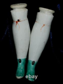Antique large glazed china porcelain doll legs for china doll 3-1/2 90mm