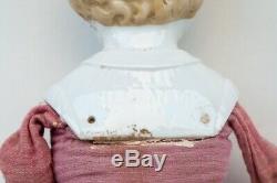 Antique porcelain bisque china head doll German Victorian
