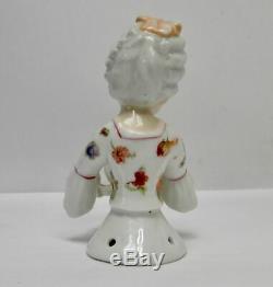 Antique porcelain half doll William Goebel Child face teapot / chocolate