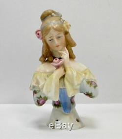 Antique porcelain half doll William Goebel Jenny Lind