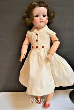 Armand MARSEILLE Bisque DOLL 18 AM A2M 390 Papier Mache Brunette Hair Germany