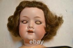 Armand MARSEILLE Bisque DOLL 18 AM A2M 390 Papier Mache Brunette Hair Germany