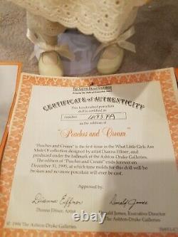 Ashton Drake hand crafted Peaches and Cream Barely Yours COA#4193FA retired