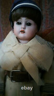 Authentic Antique Doll 11 /27cm Size BLEUETTE Porcelain Head Perfect