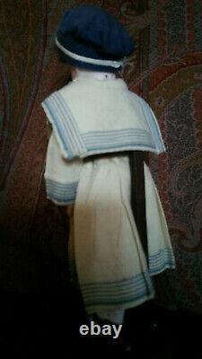 Authentic Antique Doll 11 /27cm Size BLEUETTE Porcelain Head Perfect