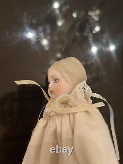 Authentic Antique Parian Bisque China Head Doll With Lifelike Pink Cheeks