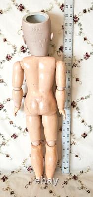 BEAUTIFUL! 22 SIMON & HALBIG 550 Antique German Doll, Clothes, Wig, BJ-BODY