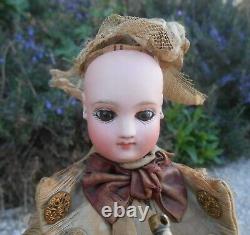 BEAUTIFUL MECHANICAL TOY FRENCH PORCELAIN DOLL circa 1890s