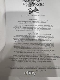 Barbie Orange Pekoe Porcelain Doll By Mattel- Vintage 1999 NEW 25507