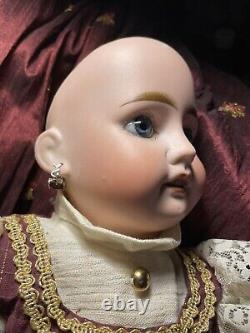 Beautiful Antique French Doll by Fleischmann & Bloedel Incised 4 As Is