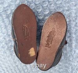 Beautiful Pair Of Leather Shoes BB Size 9 ALART Circa Late 19th Century