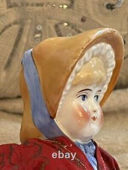 Beautiful Rare 13.5 Hertwig Bonnet Head German China Doll Cabinet Size